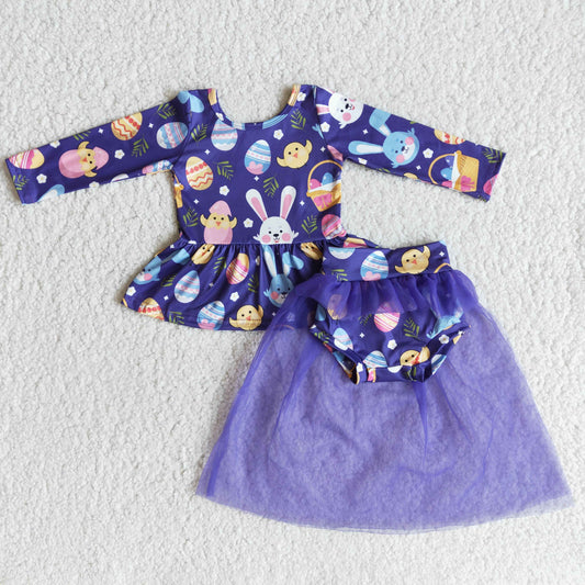 Purple Bunny baby Suit