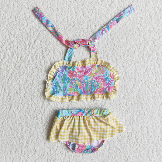 Tie Dye 2pc girls summer Swimsuit