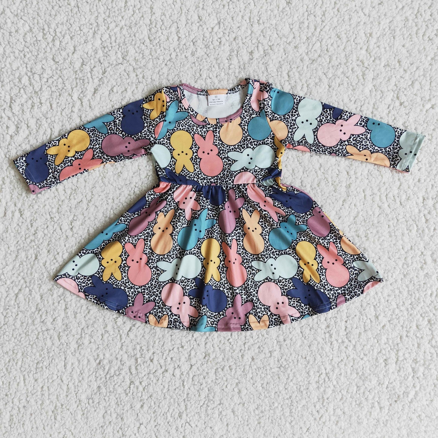 Easter set rabbit Long sleeve big dress