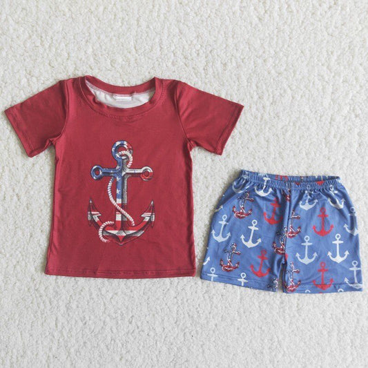 July 4 red boy suit