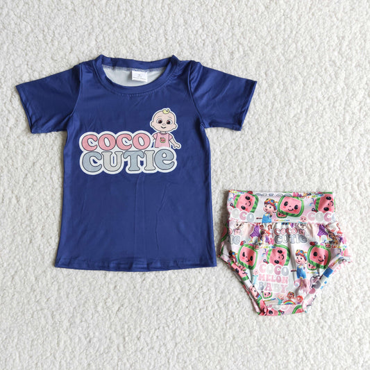 blue cute girls set Bummies