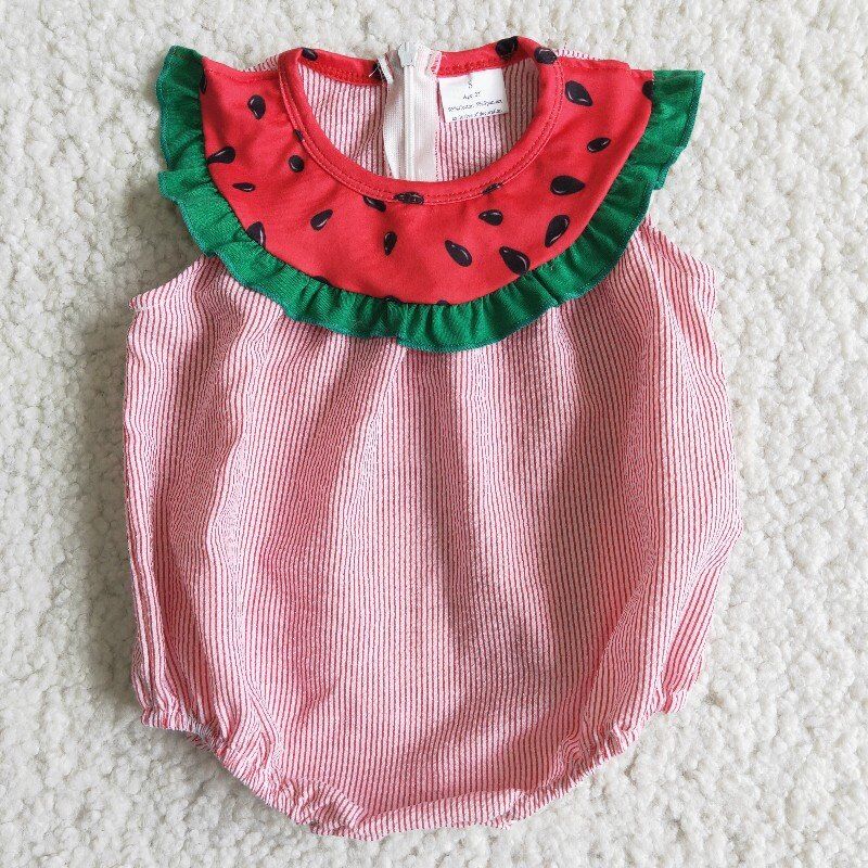 watermelon baby girls romper