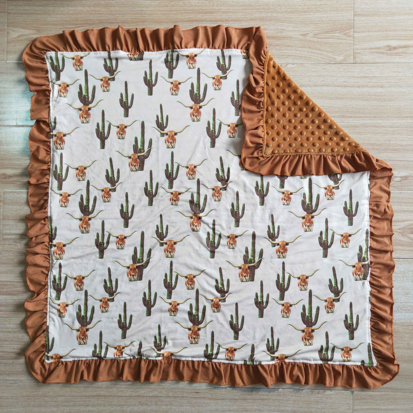 Cactus Cow Blanket