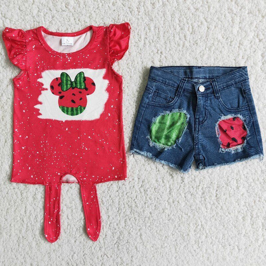 red watermelon jeans Short Outfits