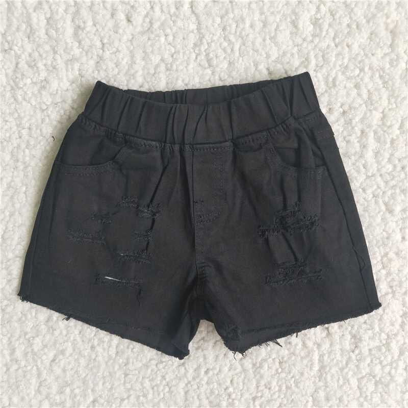 summer black short jeans