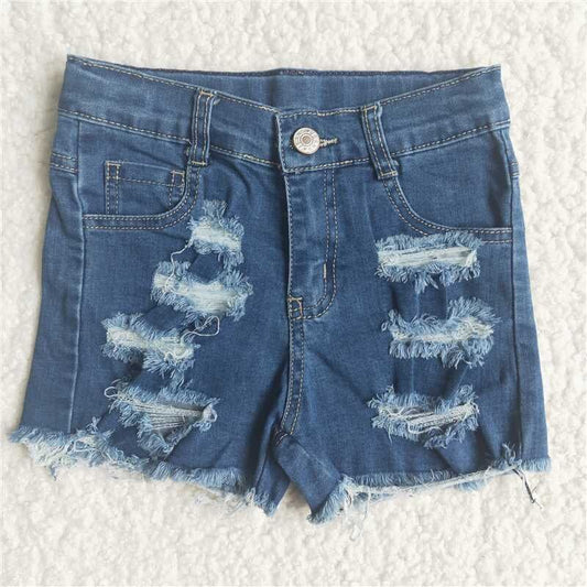 summer Blue with pocket short jeans