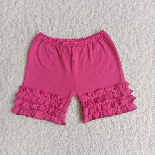 pink ruffle girls short