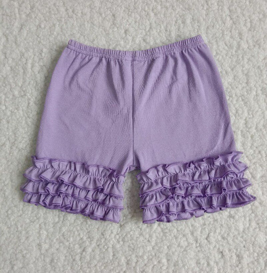 Purple ruffle girls short