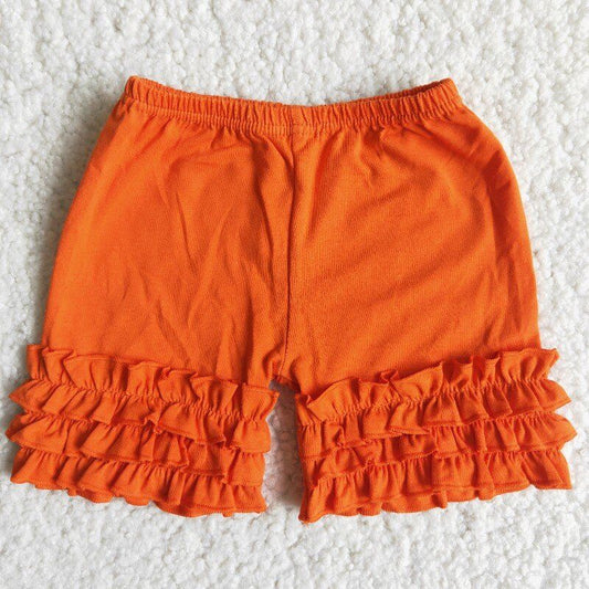 Orange ruffle girls short