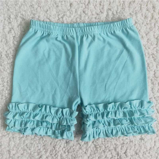 Blue ruffle girls short