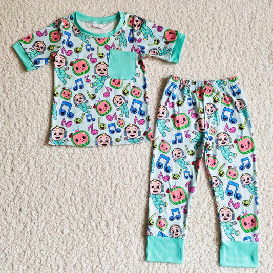 blue cartoon pajamas