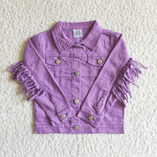 Purple denim jacket