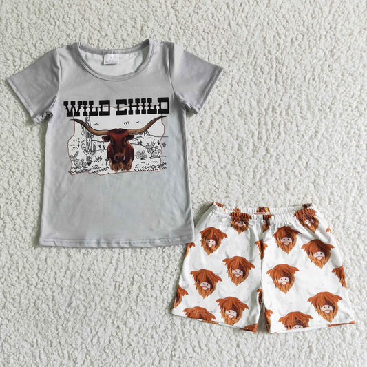 WILD CIIILD COW girls summer set