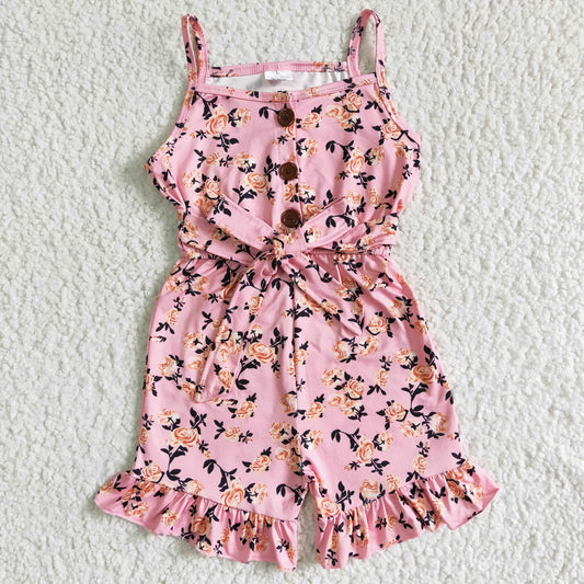 Pink Flowers Jumpsuit