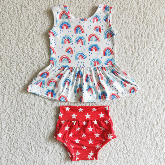 Rainbow Star girls set Bummies