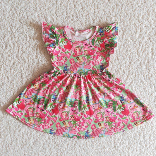 Pink Flowers big skirt