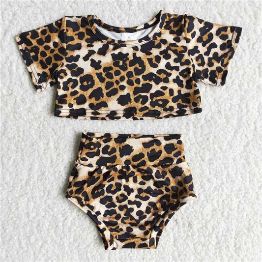 Leopard Girl's Bummies Set