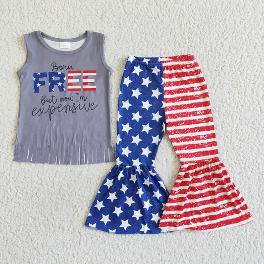 July Of 4th Star Bell Pants Summer Set