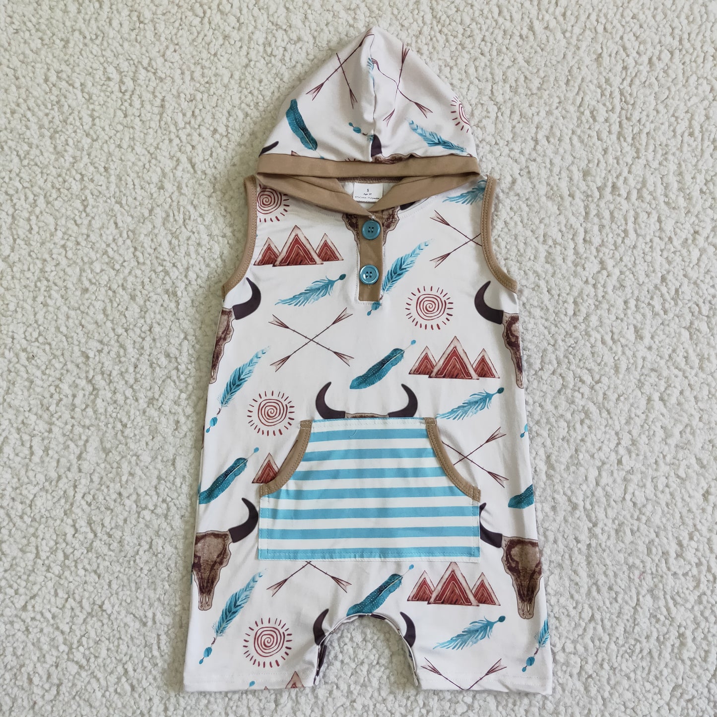 Boy Cow With Hat Baby Romper