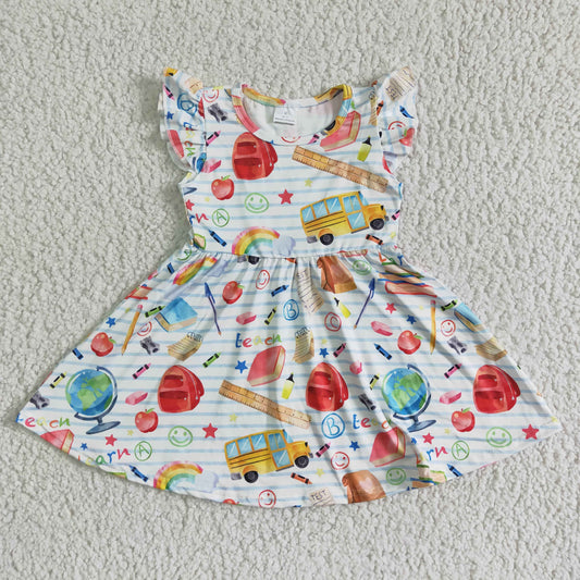 Summer Back To School Short Cartoon Girl Skirt