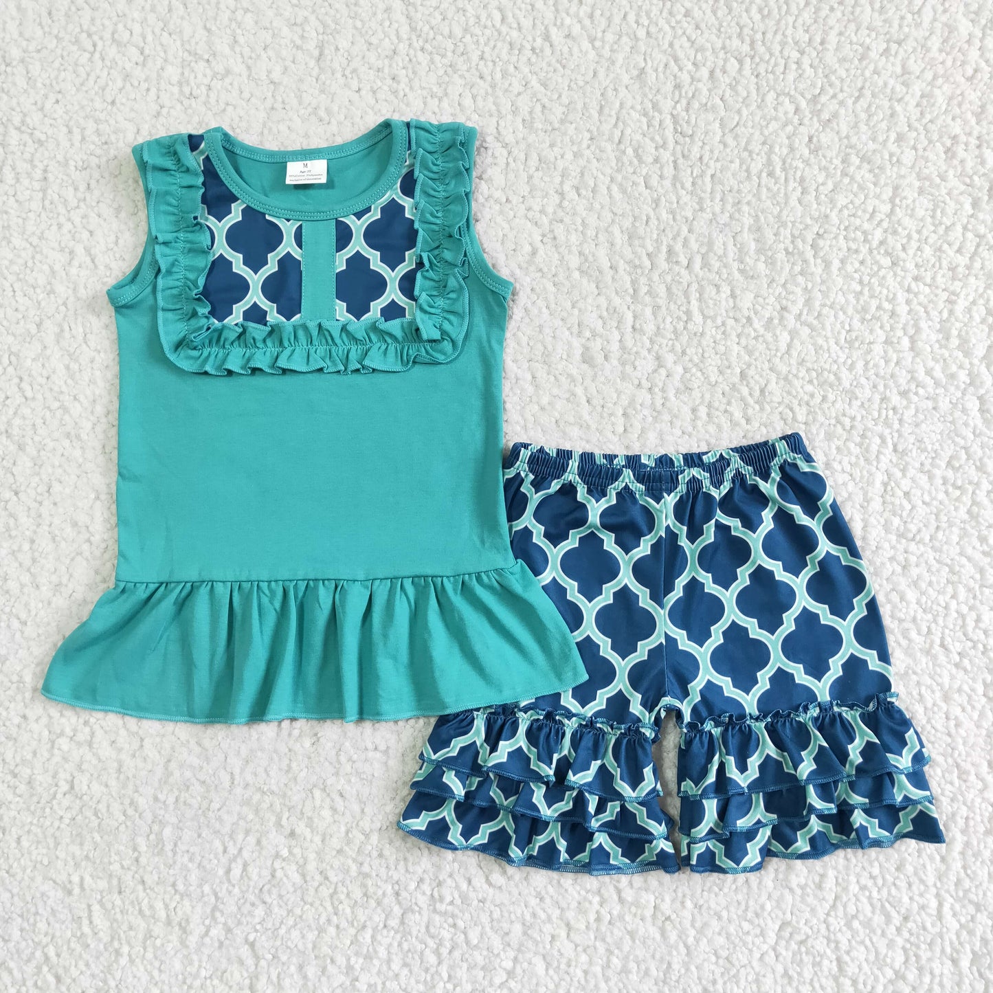 Green Ruffle Summer Set