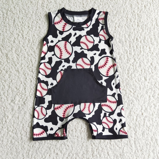 Boy Baseball Baby Romper