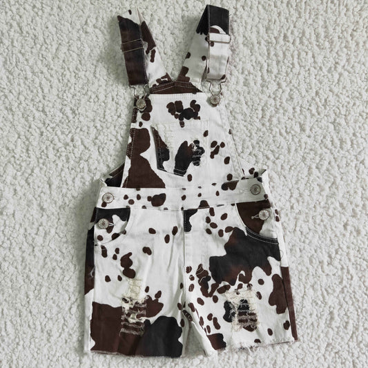 Cow overall Short Jeans