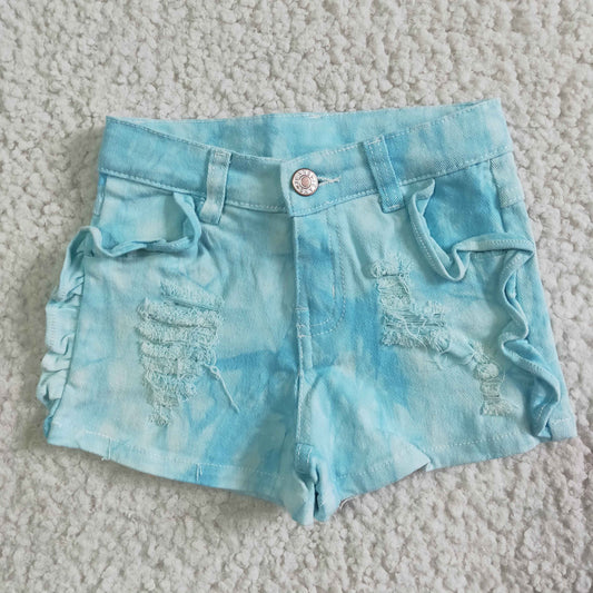 summer Blue with pocket short jeans