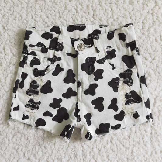 Summer Cow with pocket short jeans