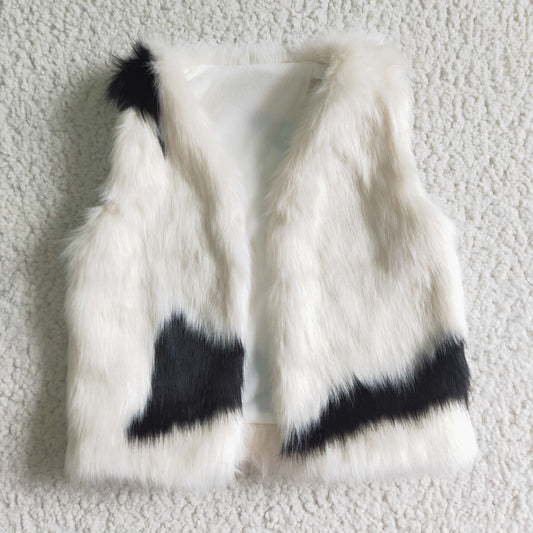 Winter White Plush Vest Coat