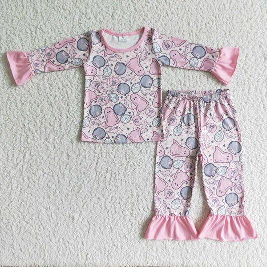 Halloween Pink Cartoon Pajamas Outfit