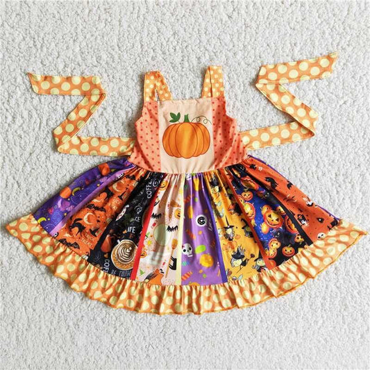 Halloween Pumpkin Twirl Dress Dress