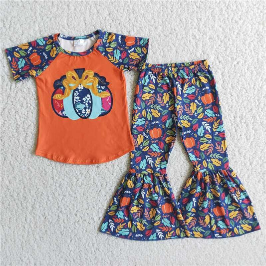 Flowers Pumpkin Girl Outfits