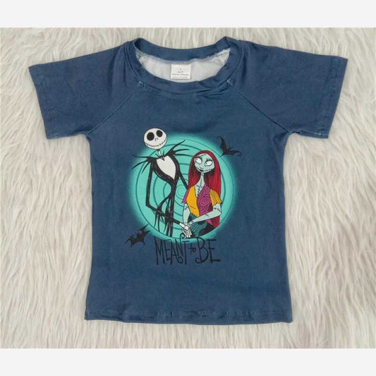 Halloween Blue Cartoon Boy Shirt