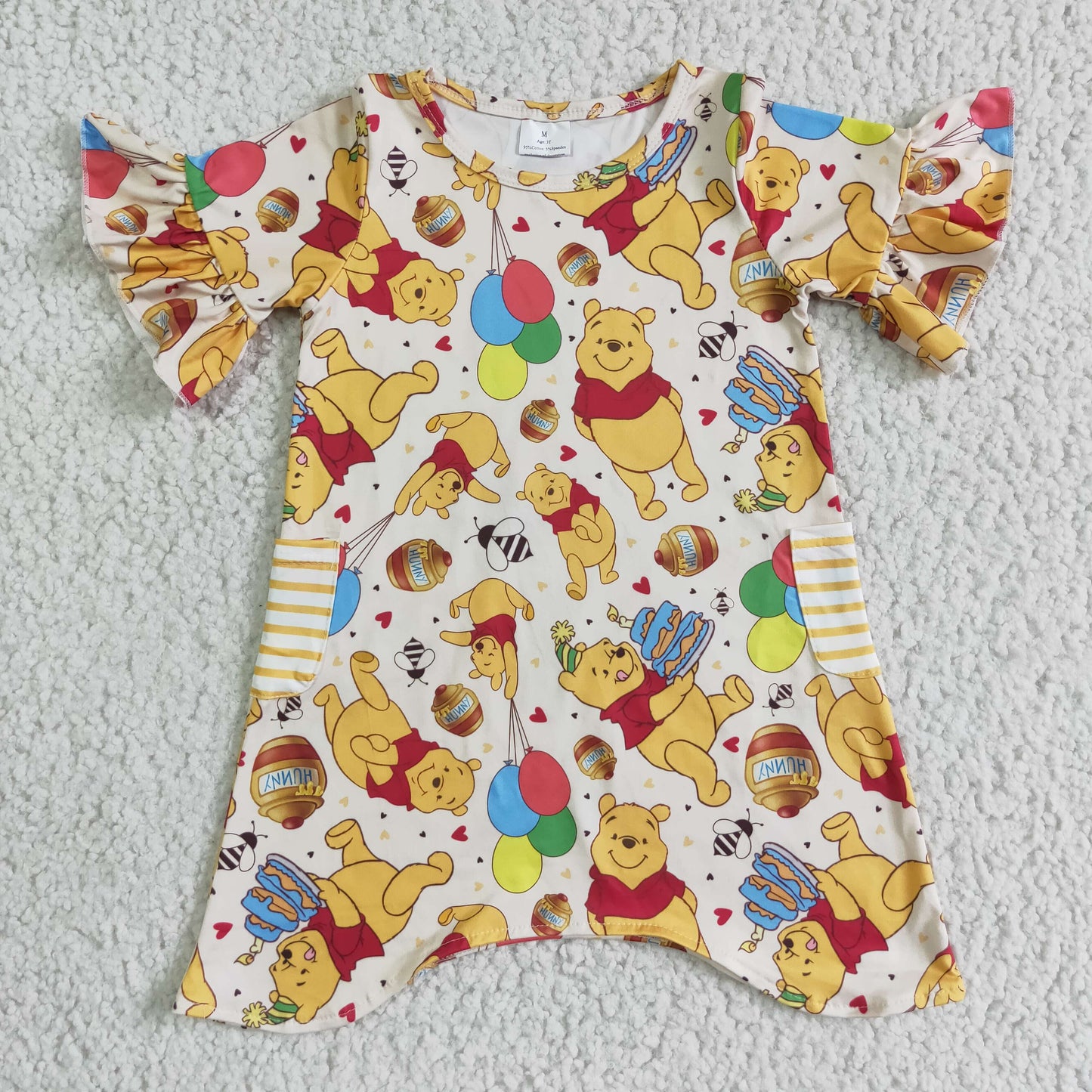 Yellow Cartoon Girls Dress