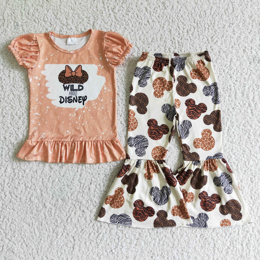 Wild Leopard Cartoon Girls Outfits