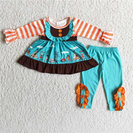 Fall Outfits Cartoon Girl Thanksgiving Outfits