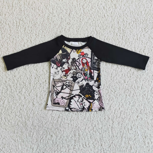 Halloween Black Cartoon Boy Shirt