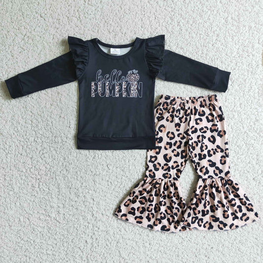 Fall Outfits Leopard Pumpkin Girl Outfits