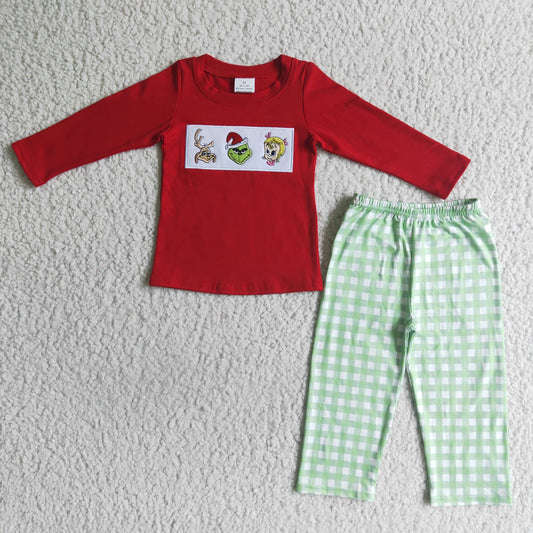 Christmas Embroidery Cartoon Boy Long Sleeve
