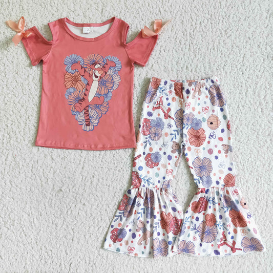 Red Tiger Flowers Bell Pans Summer Set