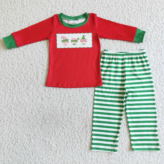 Christmas Embroidery Cartoon Long Sleeve