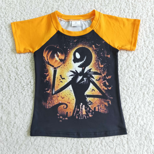 Halloween Pumpkin Cartoon Boy Shirt