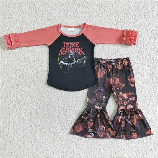 Fall Outfits Singer Print Girls Set