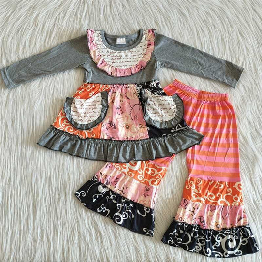 Fall Outfits Gray With Pockets Boutique Girl Suit