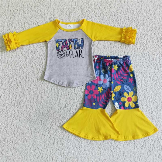 Fall Yellow Flower Girl Outfits