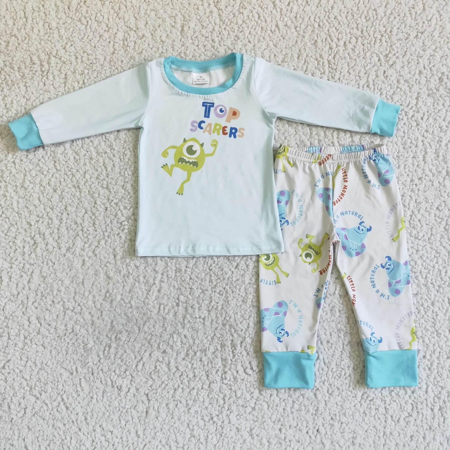 Green Cartoon Boy Pajamas Outfit