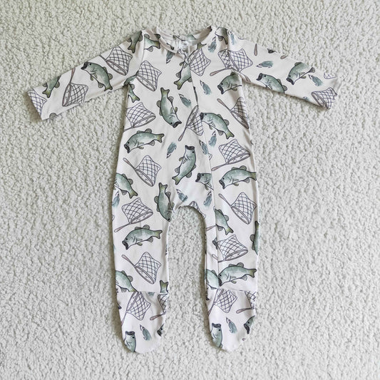 Fish Baby Romper With zipper