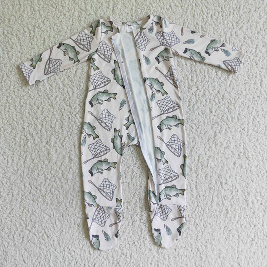 Fish Baby Romper With zipper