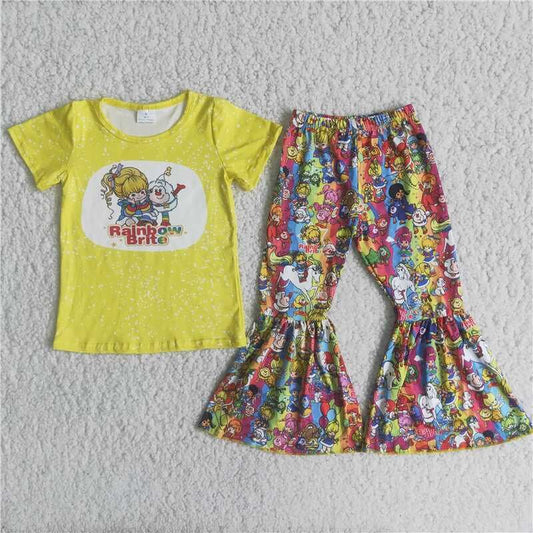 Yellow Rainbow Cartoon girl outfits